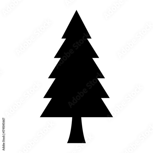 Symetrical Pine Tree Halloween Vector Illustration