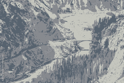 ski slope in the alps