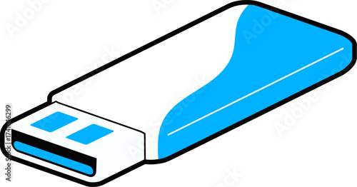 Pen drive vector icon. usb flash drive outline. usb flash drive icon vector illustration