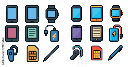 Pixel-Tech Icon Grid