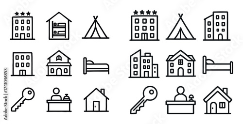 Travel Accommodation Icons