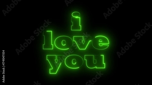 Beautiful glowing neon text 