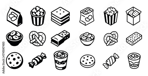 Isometric Snack Icons