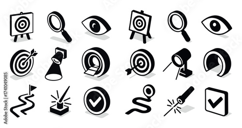 Isometric Motivation Icons