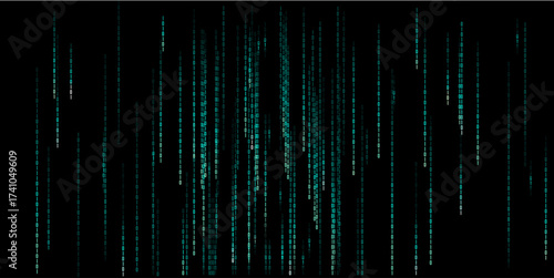 Illustration of abstract stream. Artificial intelligence. Big data, technology, AI, data transfer, data flow, large language model, LLM, generative AI