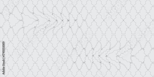Abstract Geometric Pattern Background With Repeating Tessellation, Minimalist Gray Tile Texture for Design eps10