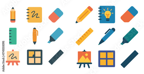 Art Tools Icon Set