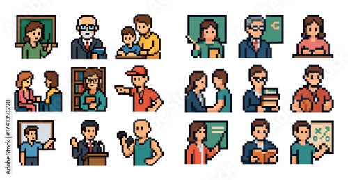 Educational Icons Grid