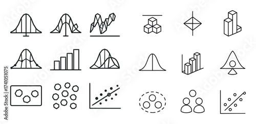 Mathematics Icons Grid