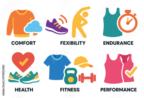Sportswear Icon Set