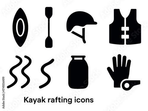 Kayak Gear Icons