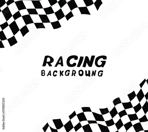 checkered race flag racing flag finish flag free vector illustration