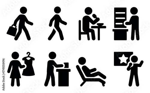 Shopping Mall Activities Icons