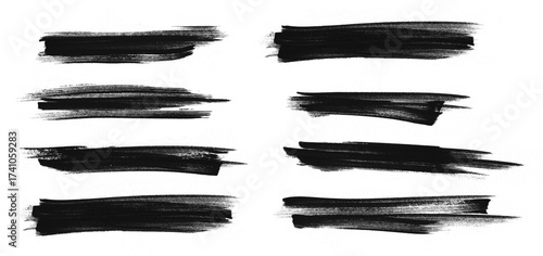 ink brush strokes isolated on transparent background minimalist texture k resolution .