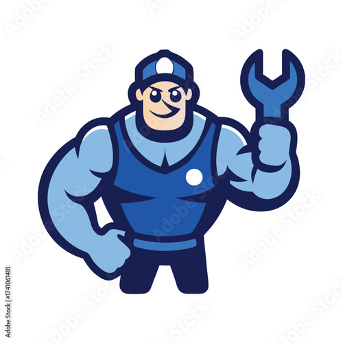 plumber with wrench