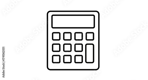 Calculator Icon – Math Finance Accounting Tool Symbol