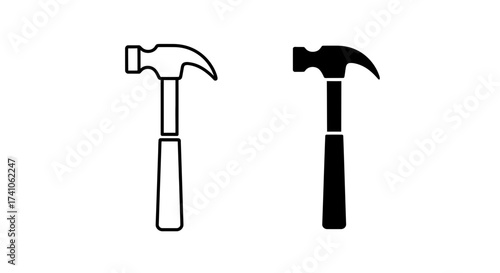 Hammer Icon – Construction Repair Tool Symbol
