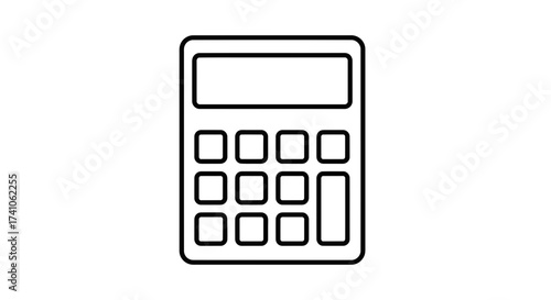 Calculator Icon – Math Finance Accounting Tool Symbol