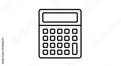 Calculator Icon – Math Finance Accounting Tool Symbol