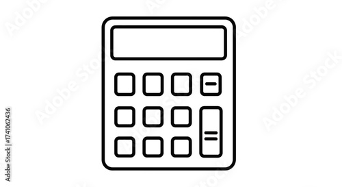 Calculator Icon – Math Finance Accounting Tool Symbol