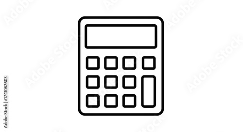 Calculator Icon – Math Finance Accounting Tool Symbol