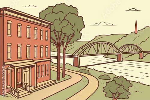 Stillwater in Minnesota, riverfront town with red-brick main street, vintage bridges, and historic warehouses