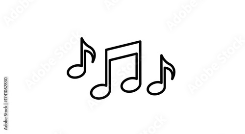 Music Notes Icon – Sound Melody Song Symbol