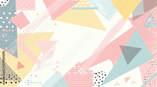 Pastel-colored Geometric Pattern Frame-
