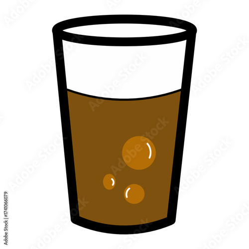 glass of cola with ice