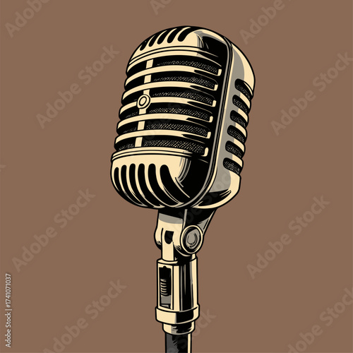 classic microphone vector illustration