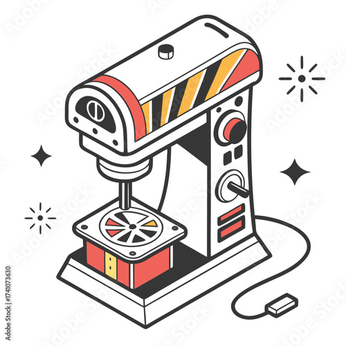 Colorful isometric x ray scanner machine vector illustration