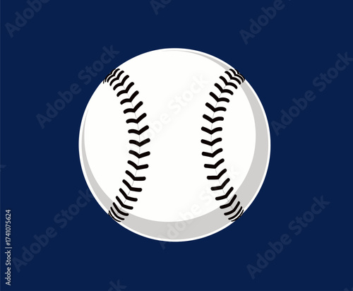Baseball on Blue Field