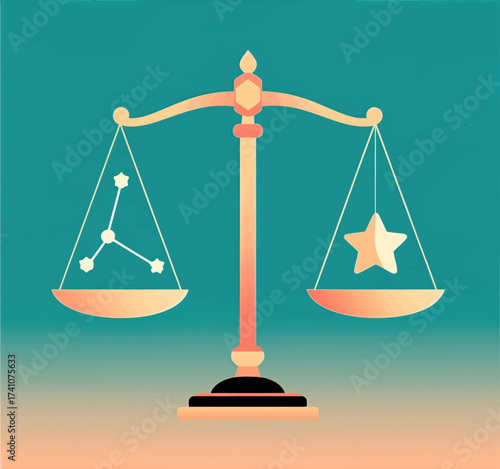 Balanced Constellations on Scales at Sunset