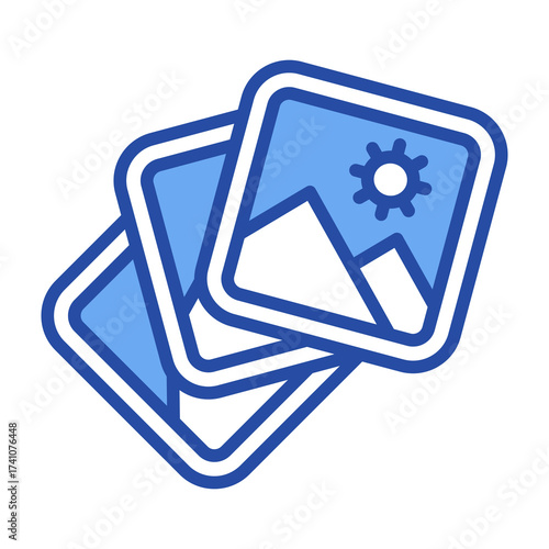 Gallery Blue Vector Icon