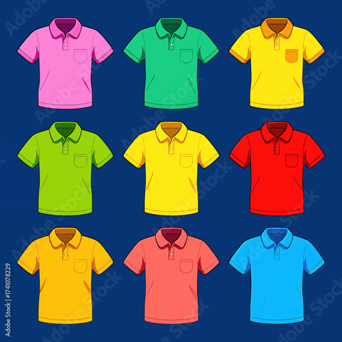 Colorful Polo Shirts Collection: Pastel and Bold Designs for Casual Wear