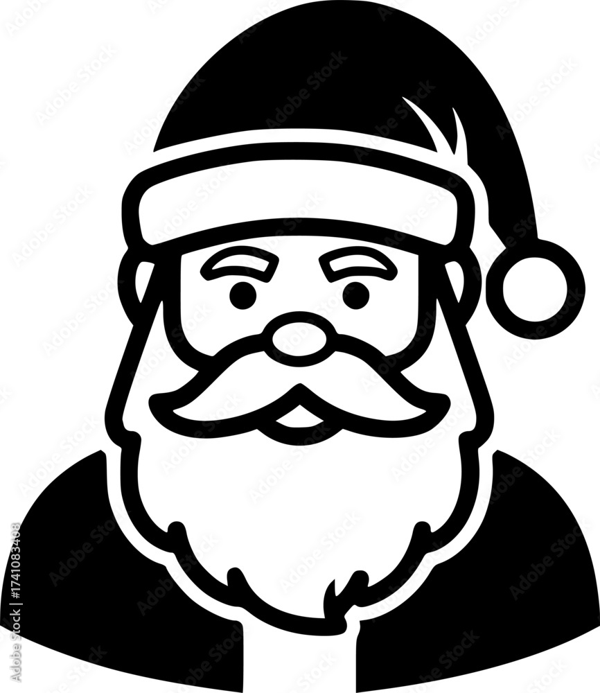 Fototapeta premium Santa Claus icon.