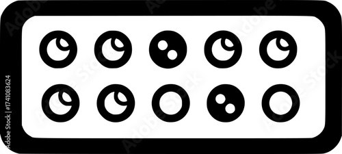 Pill blister pack icon. drug  illustrations