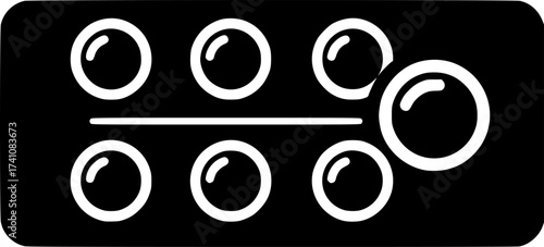 Pill blister pack icon. drug  illustrations