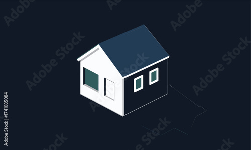 Wallpaper Mural Minimalist House Icon on Dark Background Torontodigital.ca