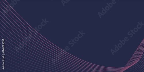 Thin line wavy background. Abstract black lines wave curve motion on white background vector. Red abstract wave thin curved lines graphic for design eps10