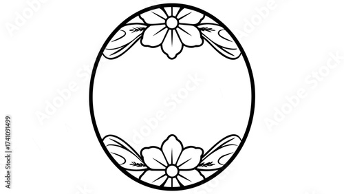 Elegant floral frame design, perfect for invitations, announcements, or creative projects needing a touch of natural beauty, ready for personalization