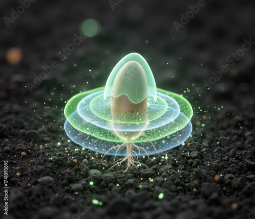 Concept for seed treatment, bio-protection, or genetic enhancement of crops for smart agriculture.