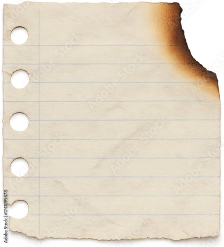 Burned and Torn Sheet of Paper Texture Background for a Vintage Look