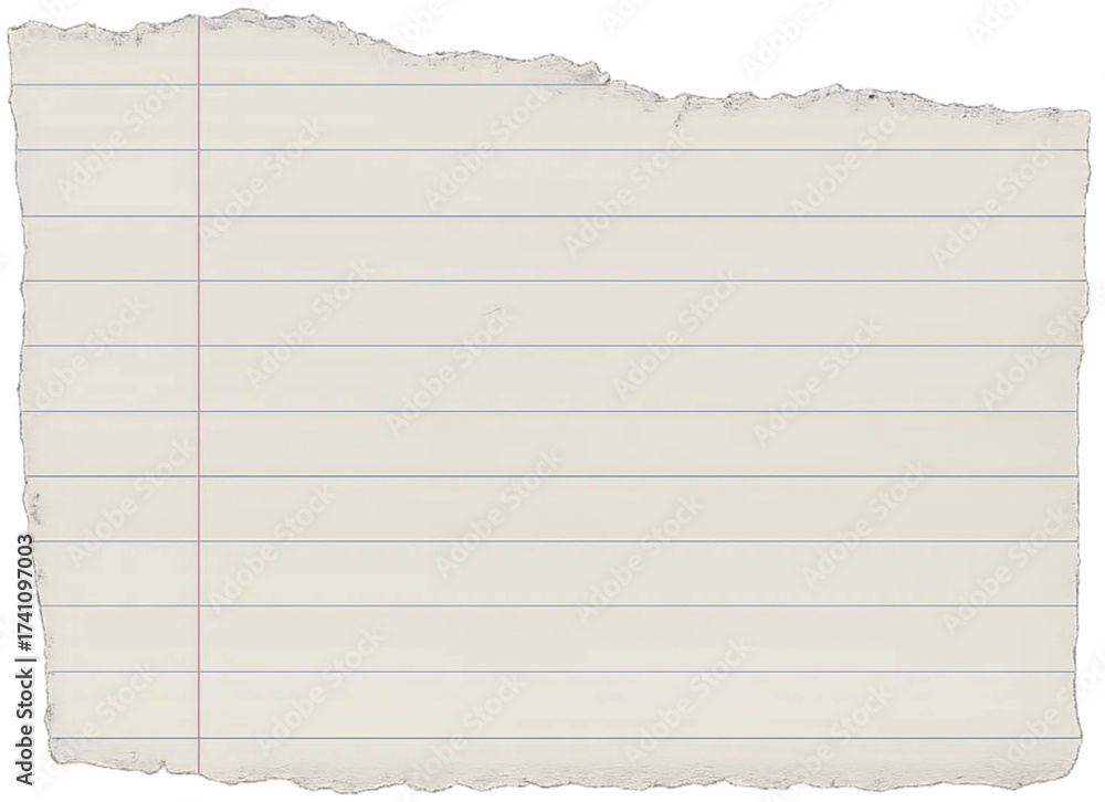 Obraz premium Torn Lined Paper Texture Blank Space for Notes and Messages