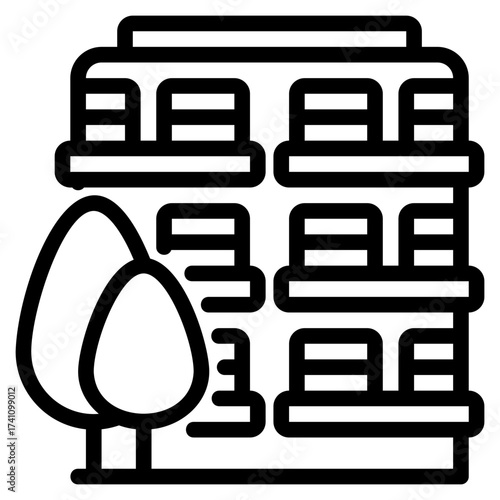 apartment outline icon