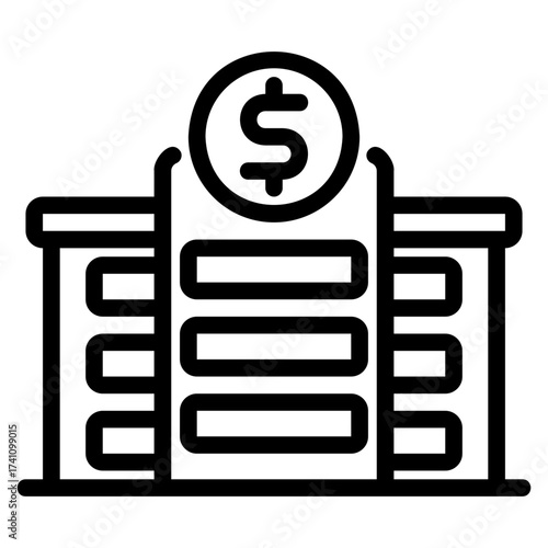 bank outline icon