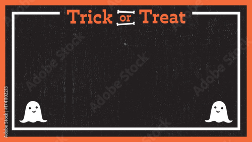Trick or Treat. Halloween Background Pattern. Vector Template For Banner