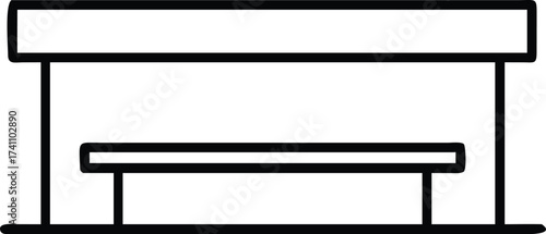 Blank black and white billboard frame isolated on white background with empty space for business vector illustration