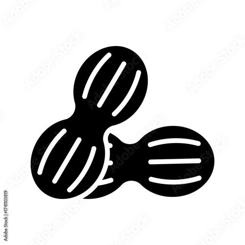 Peanut icon on white background