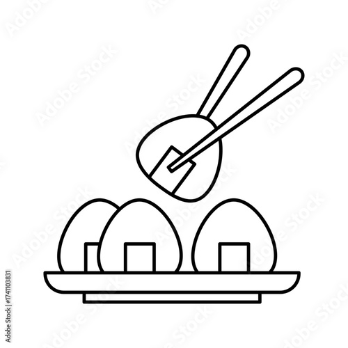 Onigiri icon on white background